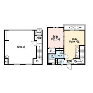 1LDK 間取り図