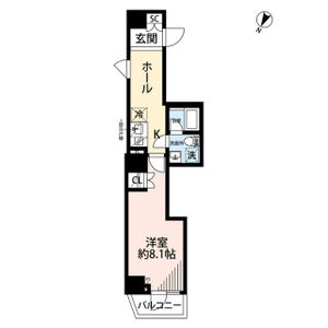 1K 間取り図