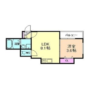 1LDK 間取り図