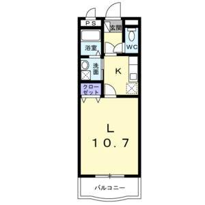 1K 間取り図