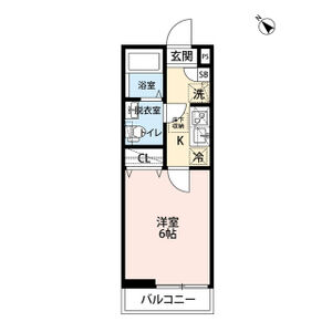 1K 間取り図