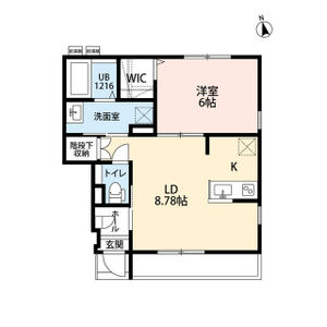 1LDK 間取り図