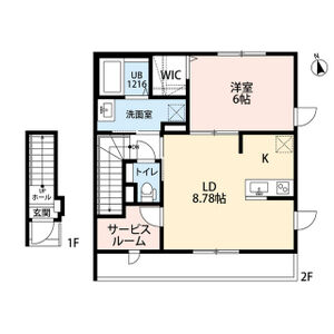 1LDK 間取り図