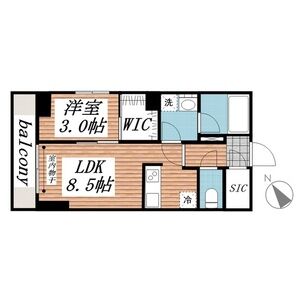 1LDK 間取り図