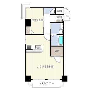 1LDK 間取り図