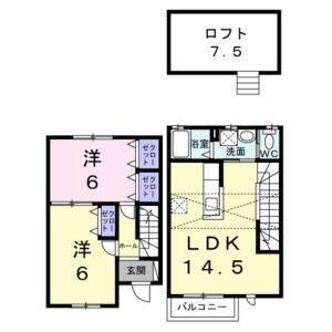 2LDK 間取り図