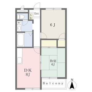 2DK 間取り図