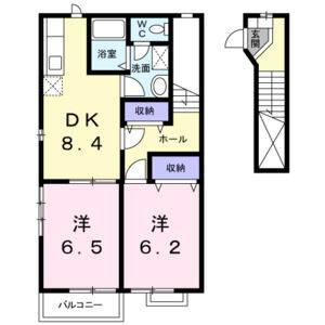 2DK 間取り図