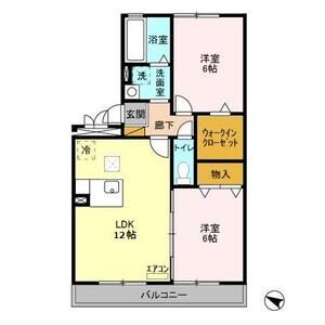 2LDK 間取り図