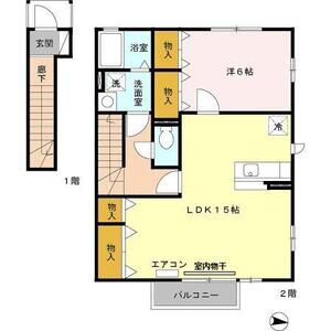 1LDK 間取り図