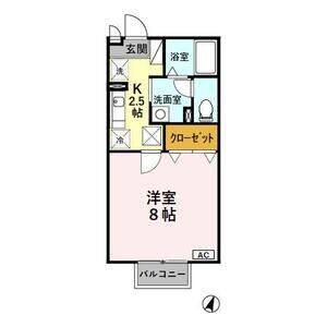 1K 間取り図