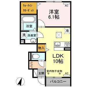 1LDK 間取り図