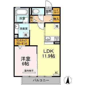 1LDK 間取り図