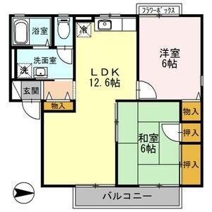 2LDK 間取り図