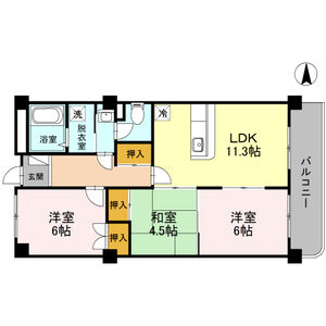 3LDK 間取り図