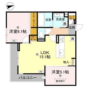 2LDK 間取り図