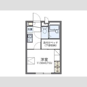 1K 間取り図