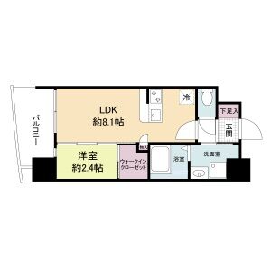 1LDK 間取り図