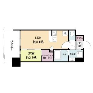 1LDK 間取り図