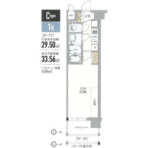 1K 間取り図