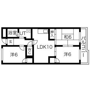 3LDK 間取り図