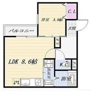 1LDK 間取り図