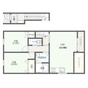 1LDK 間取り図