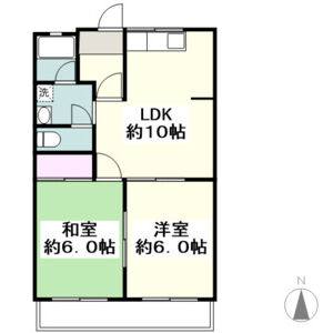 2LDK 間取り図