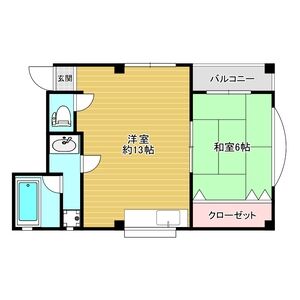 1LDK 間取り図