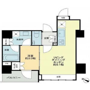 1LDK 間取り図