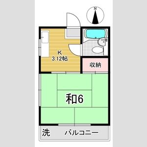 1K 間取り図