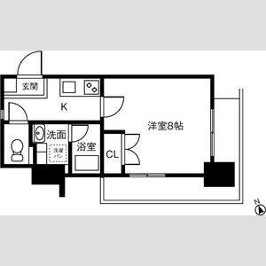 1K 間取り図