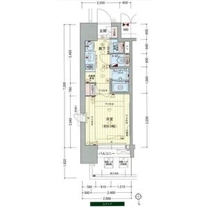 1K 間取り図