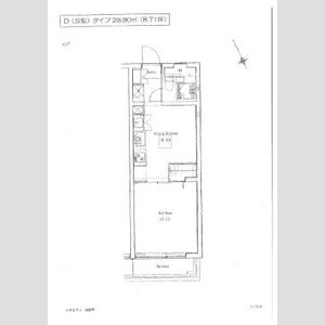 1DK 間取り図