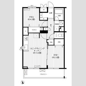 2LDK 間取り図