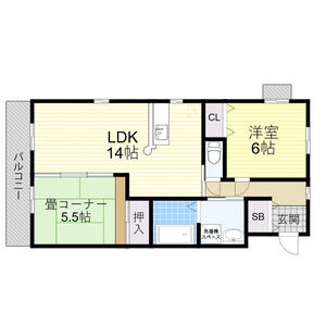 2LDK 間取り図