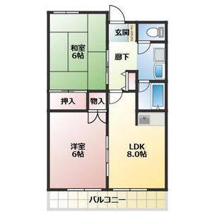 2DK 間取り図