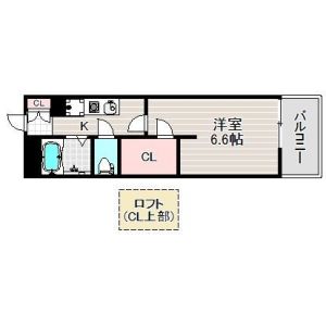 1K 間取り図