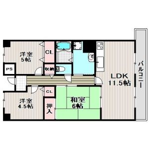 3LDK 間取り図