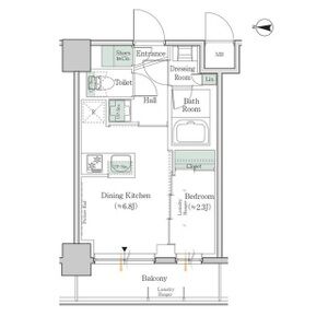 1DK 間取り図