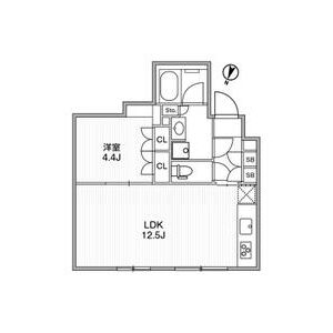 1LDK 間取り図