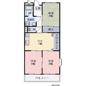 3DK 間取り図