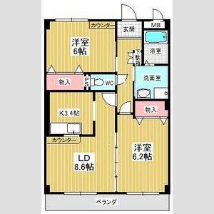 2LDK 間取り図