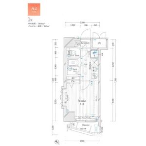 1K 間取り図