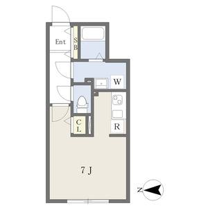 1K 間取り図