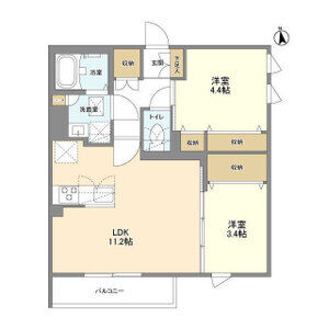 2LDK 間取り図