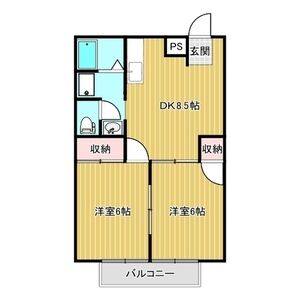 2DK 間取り図