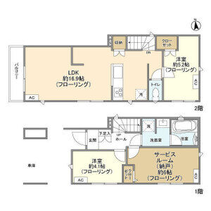 2LDK 間取り図