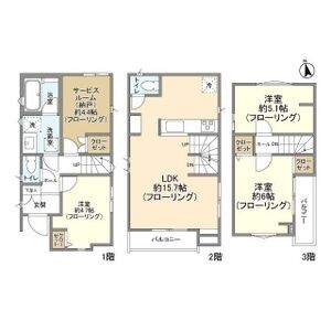 3LDK 間取り図