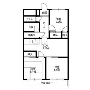 3LDK 間取り図